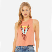 Golden Hour Paddle Board Women's Cropped Racerback