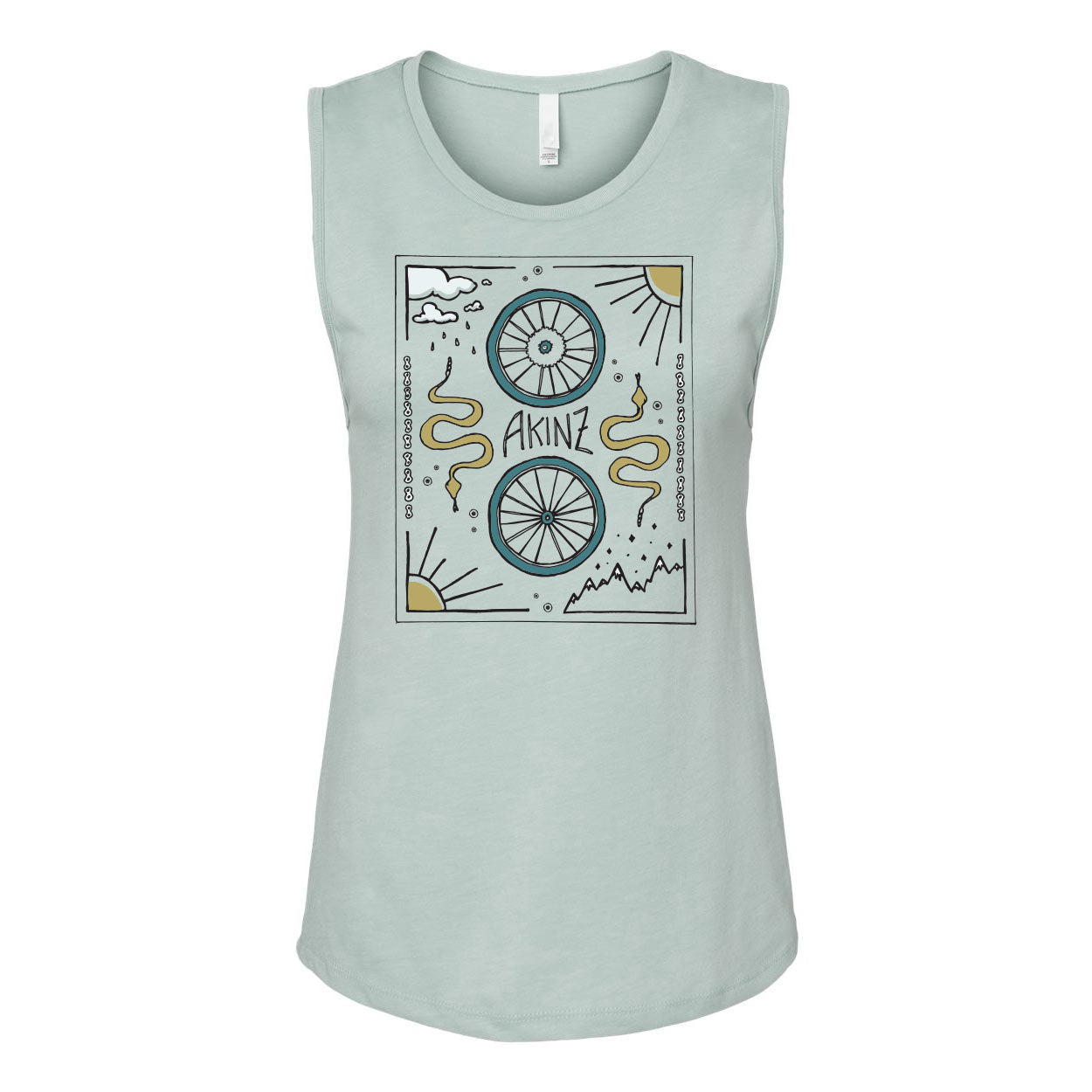 Rain or Shine Muscle Tank - Seafoam