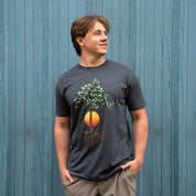 Roots Tree Tee - Petrol Blue