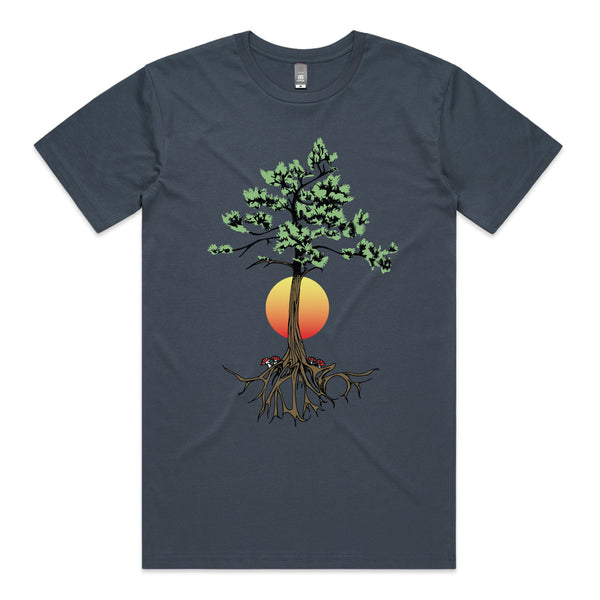 Roots Tree Tee - Petrol Blue – Akinz