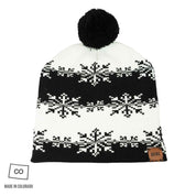 Snowflake Pom Beanie