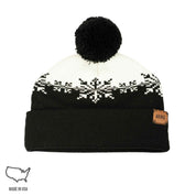 Snowflake Pom Beanie