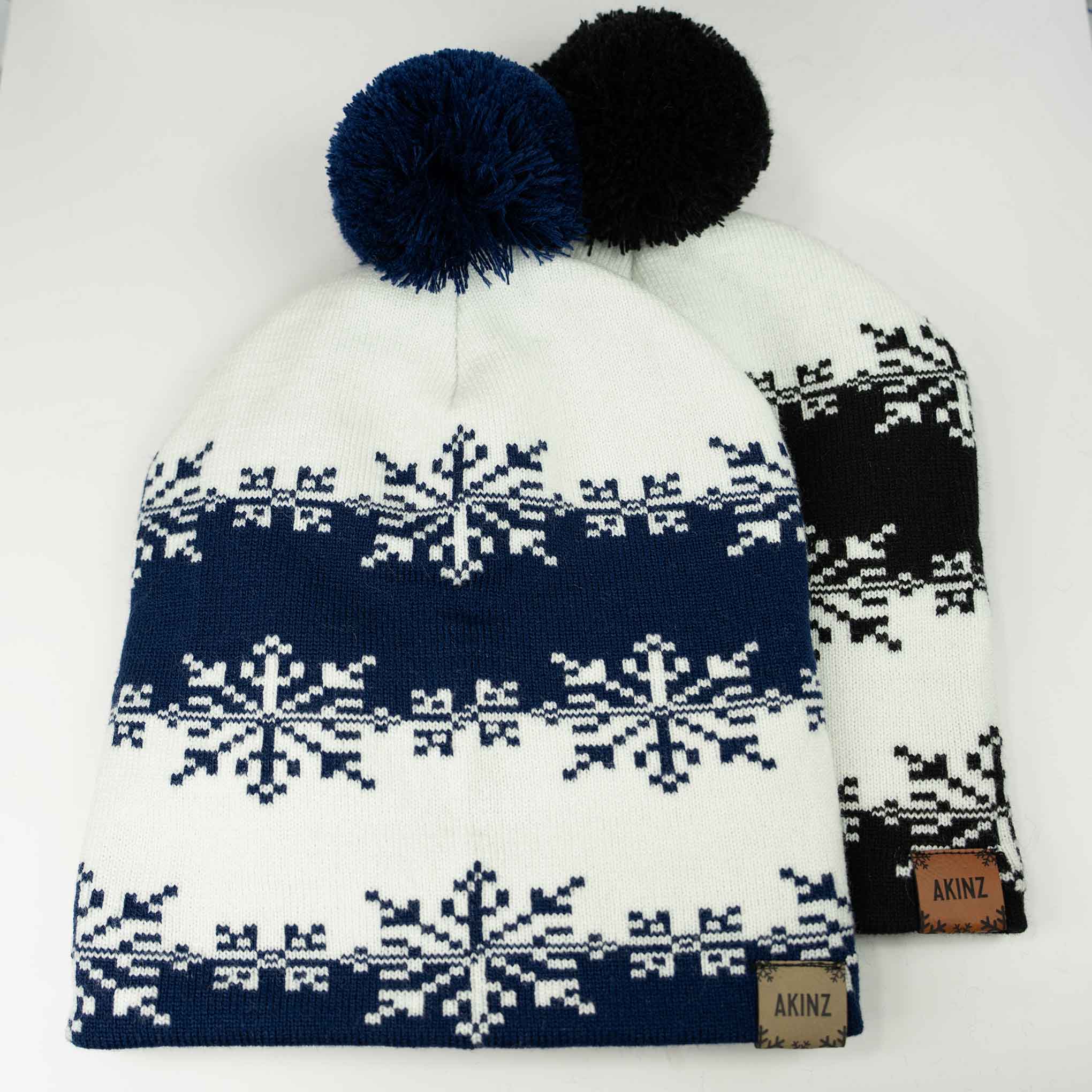 Snowflake Pom Beanie