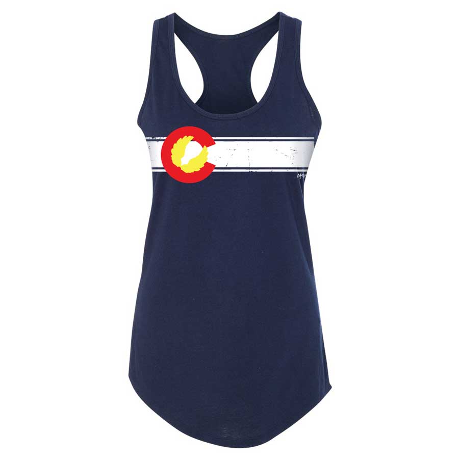 navy colorado flag tank top 