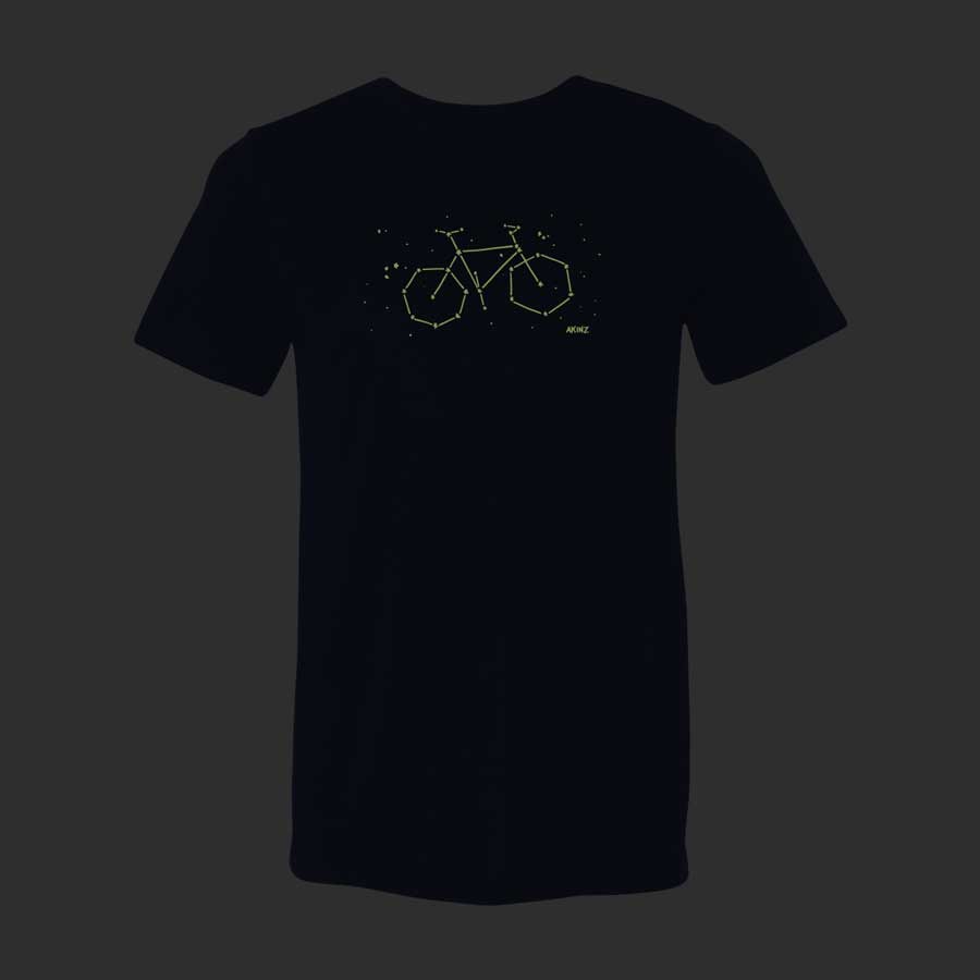 navy blue glow in the dark constellation bike mens shirt