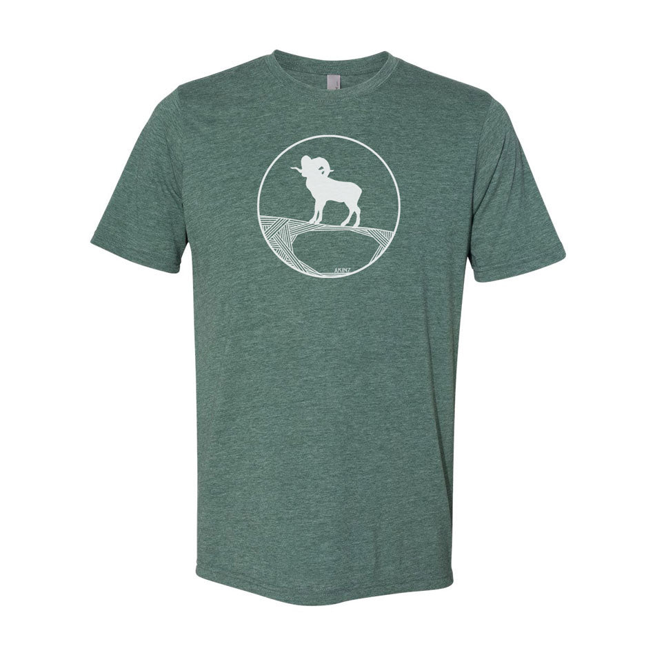 green tshirt with ram design 