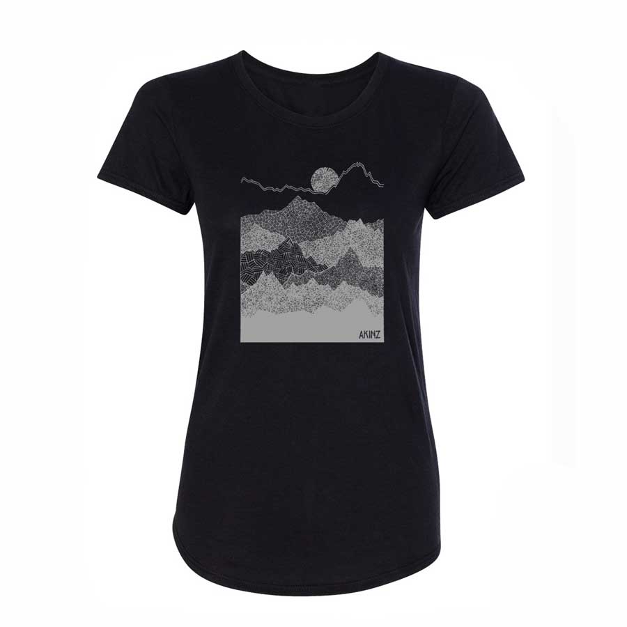 front of womens ascend mountain tee