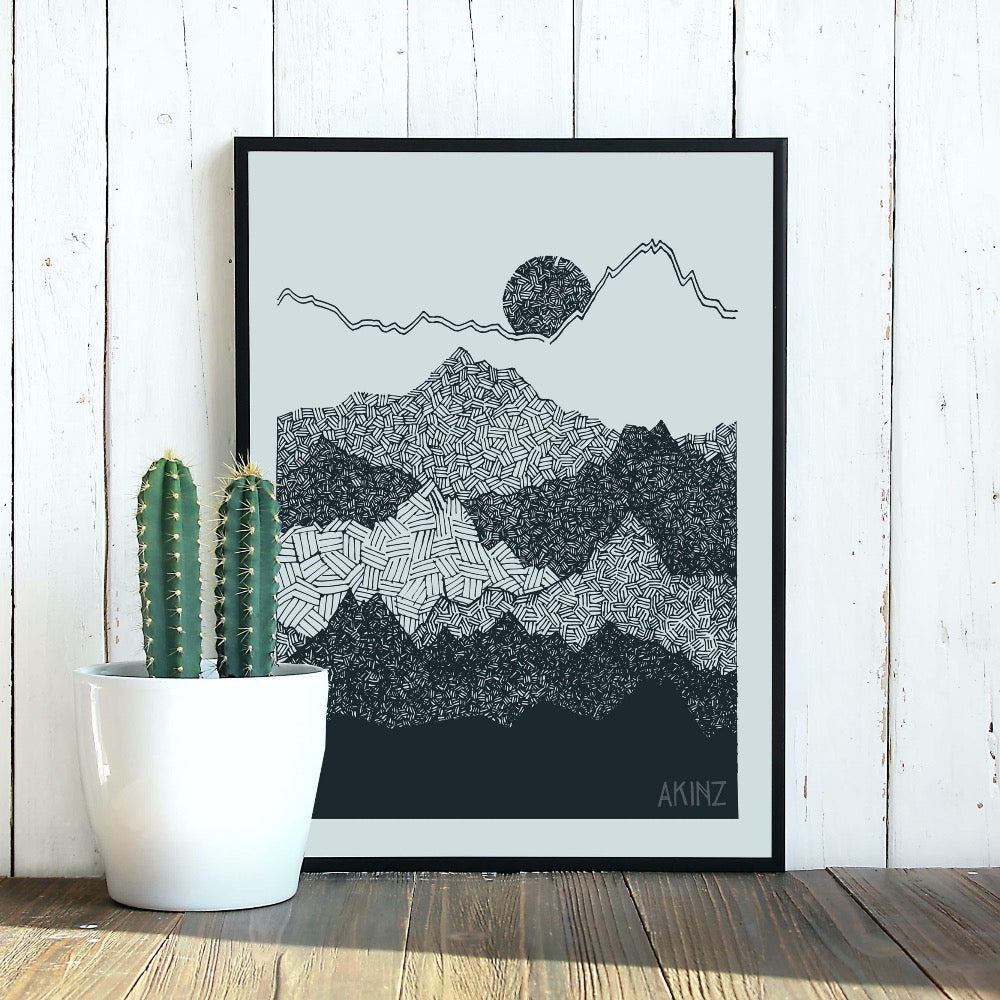 ascend mountains art print