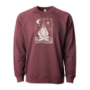 maroon campfire unisex crewneck sweatshirt
