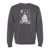 grey campfire unisex crewneck sweatshirt