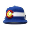 royal blue colorado flag hat curved brim hat