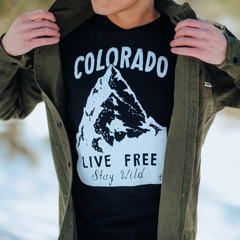 Colorado Live Free Stay Wild Tee