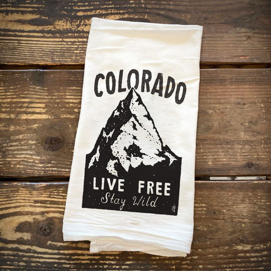 Live Free Stay Wild Tea Towel
