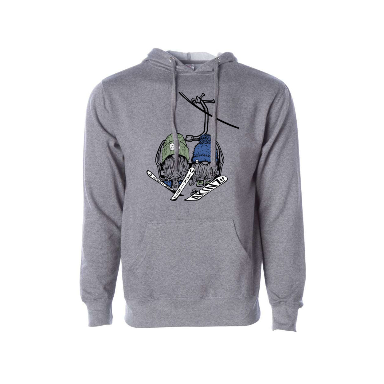 Hanging with my Gnomies Midweight Hoodie - Grey