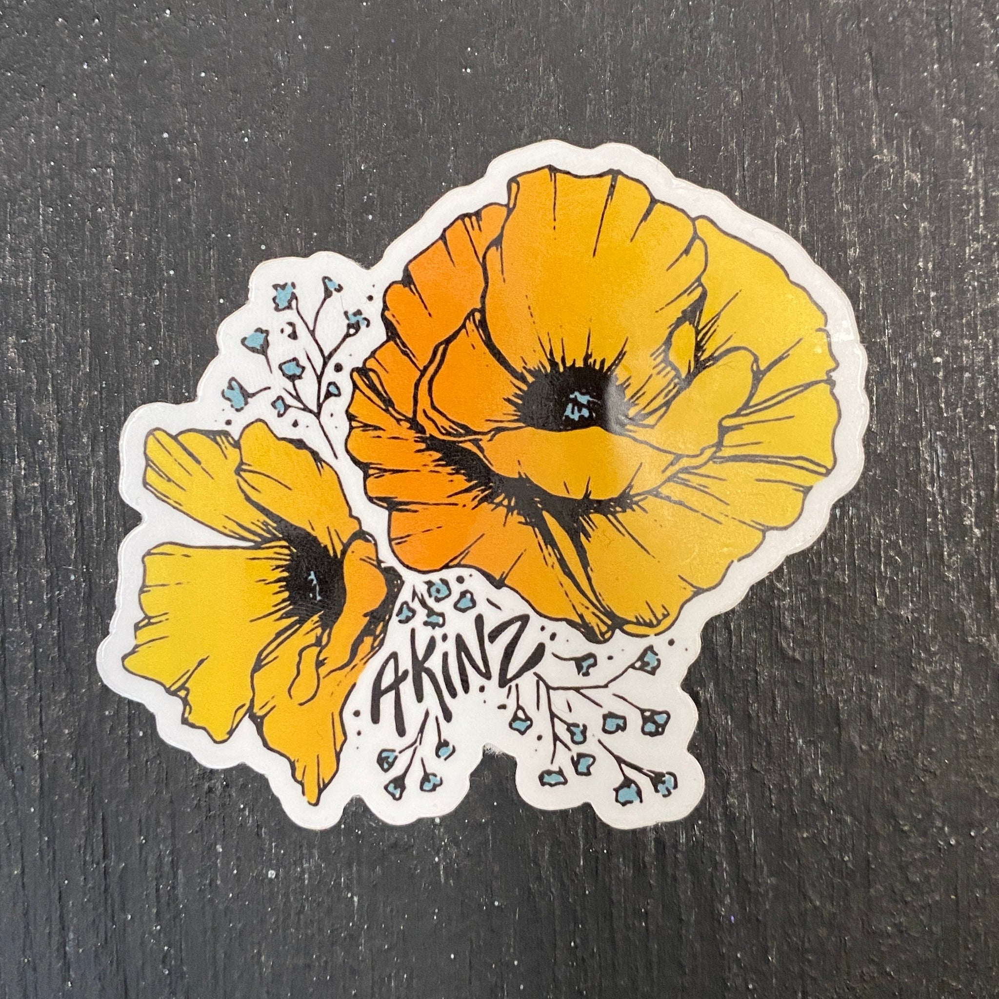 Golden Poppy Sticker