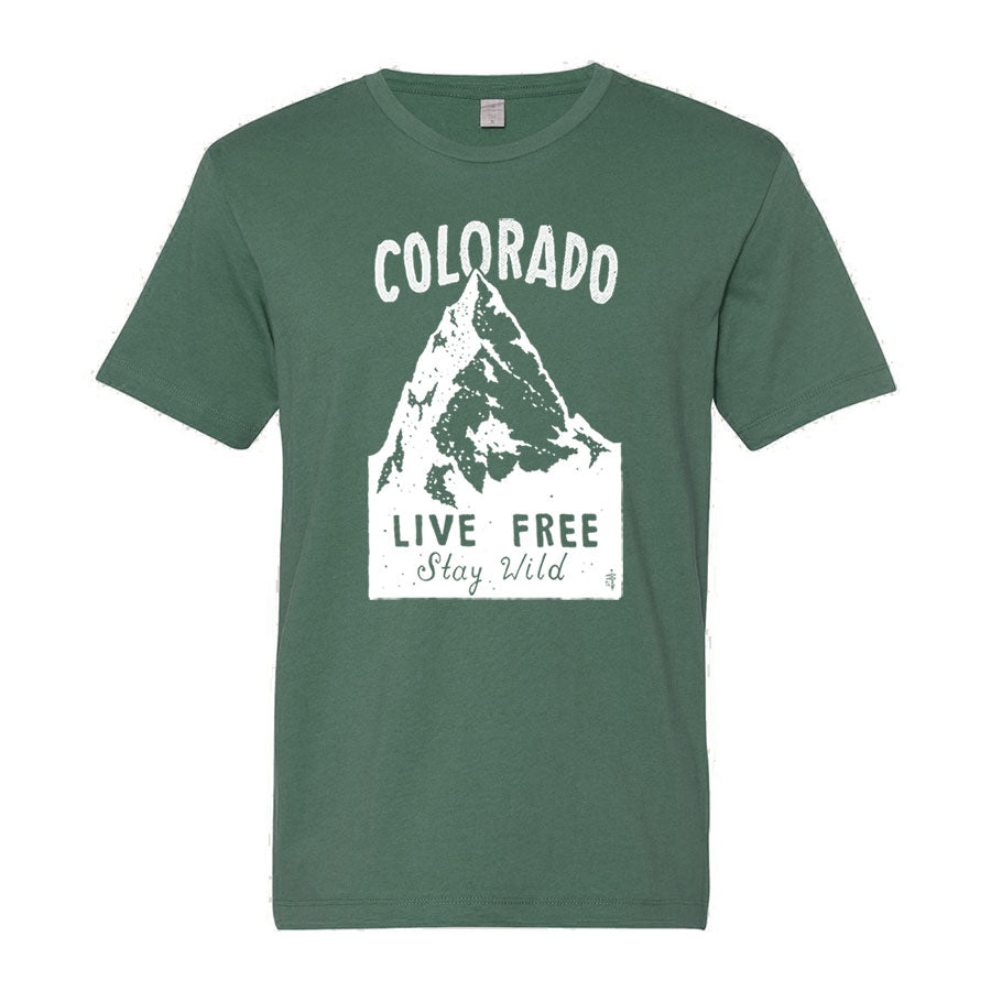 green colorado live free stay wild shirt