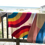 Beach Towel: Retro Rainbow