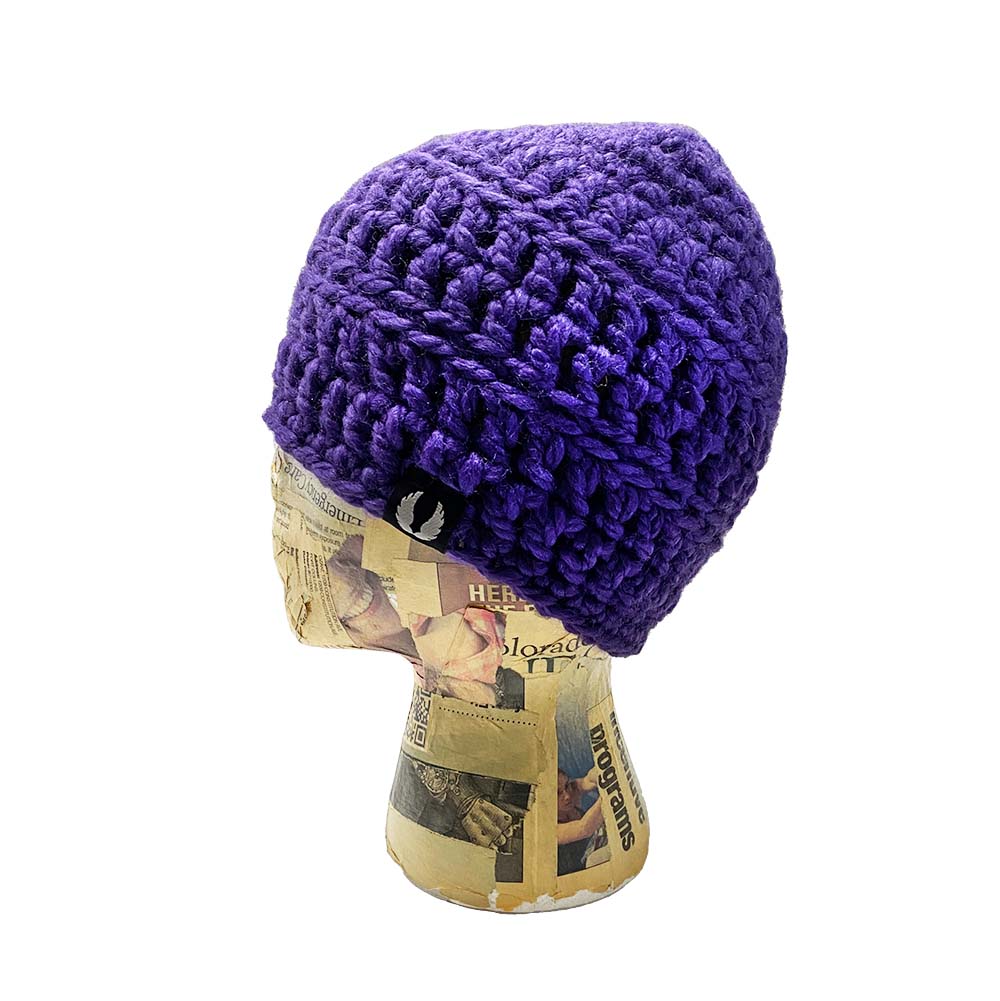violet Asher crochet chunky beanie
